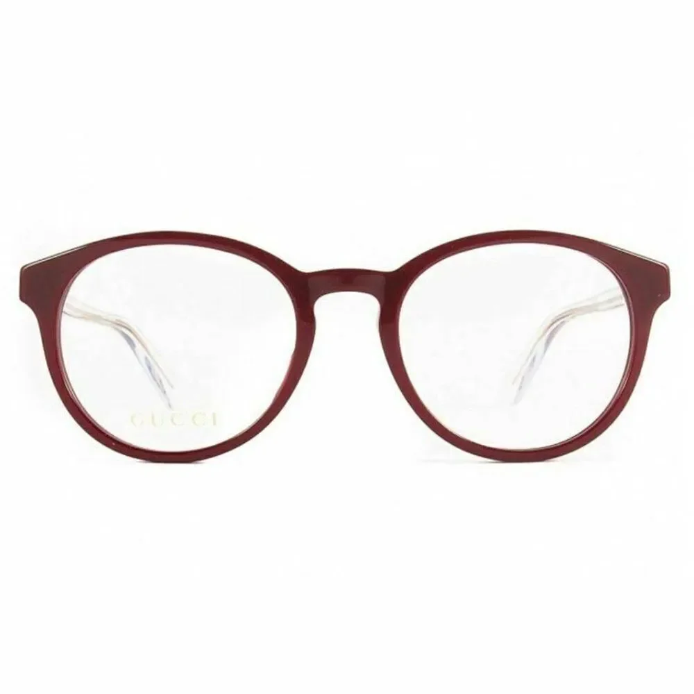 Gucci Burgundy Frame & Demo Lens Gg0485o 004 Women's Round Eyeglasses